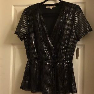 Black Sequin Top